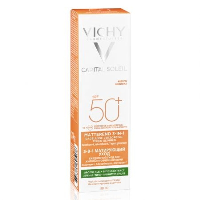 Capital Soleil crema matifianta 3 in 1 SPF 50+, 50ml, Vichy