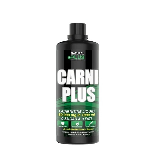 Carniplus 80000 mg lichid cu aroma de lamaie, 1000 ml, Natural Plus Carniplus 80000 mg lichid cu aroma de lamaie, 1000 ml, Natural Plus