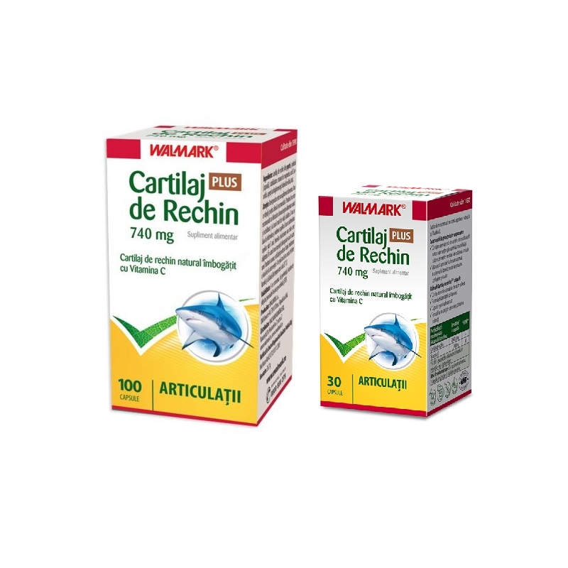 Pachet Cartilaj de Rechin Plus 100cps + 30cps, Walmark