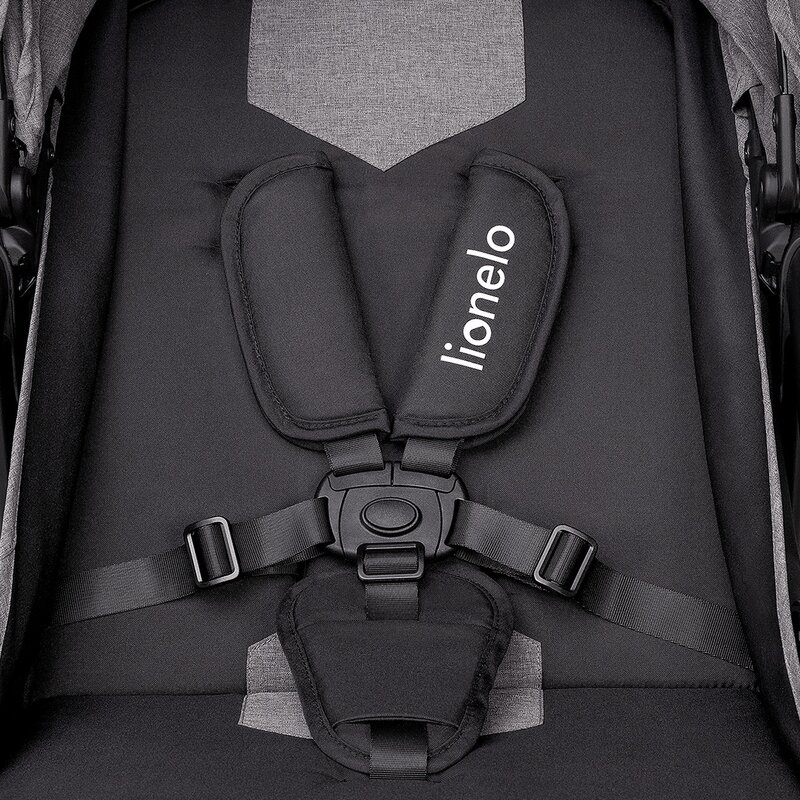 Lionelo - Carucior sport Zoey, De la nastere, Cu accesorii, Cadru din aluminiu, 0- 15 kg, Gri