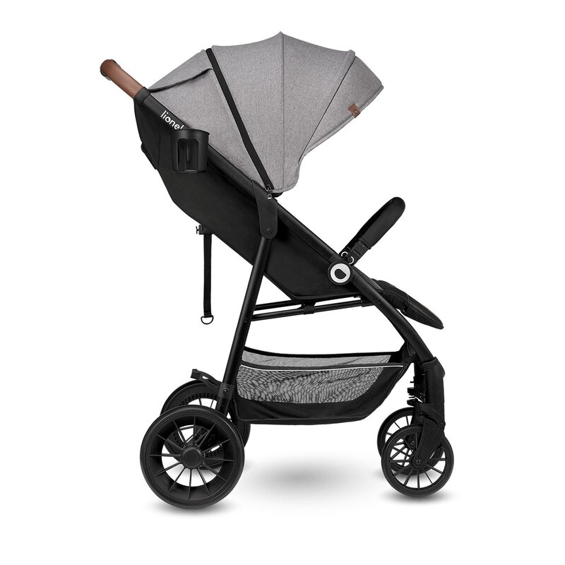 Lionelo - Carucior sport Zoey, De la nastere, Cu accesorii, Cadru din aluminiu, 0- 15 kg, Gri