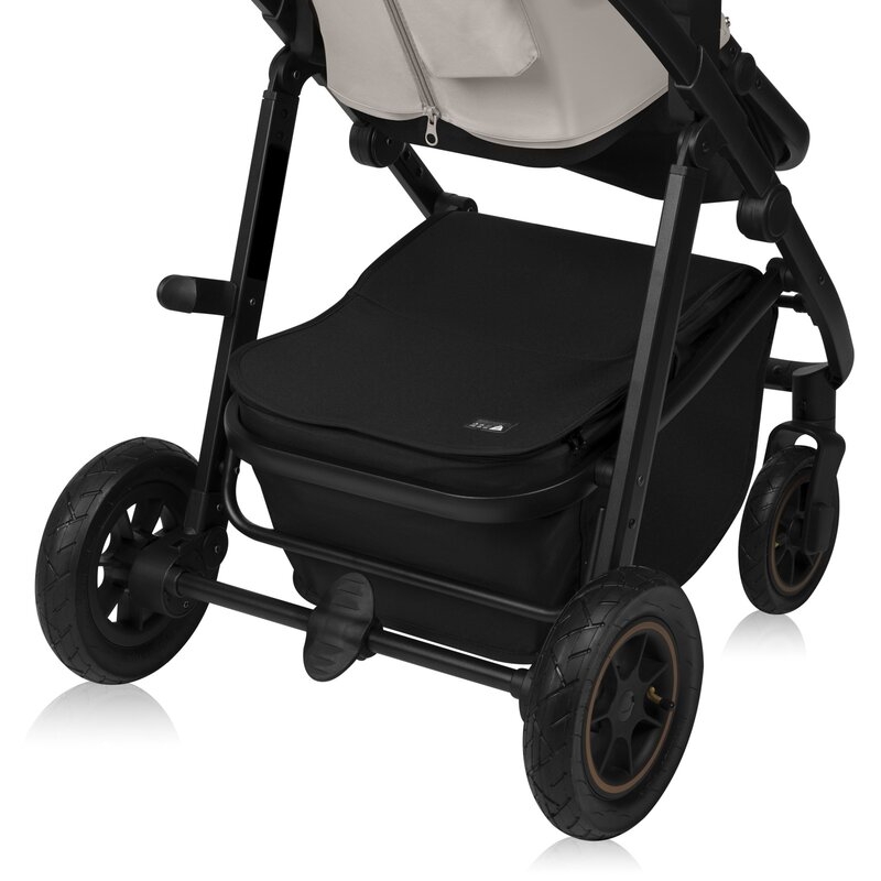 Carucior 2 in 1, Lionelo, Amber Plus, Cadru aluminiu, Cu landou intarit si salteluta moale, Reversibil, Maner ajustabil, Cu accesorii, Cu ventilatie panoramica 3D, Pana la 22 kg, EN1888-1, EN1888-2, EN1466, Bej