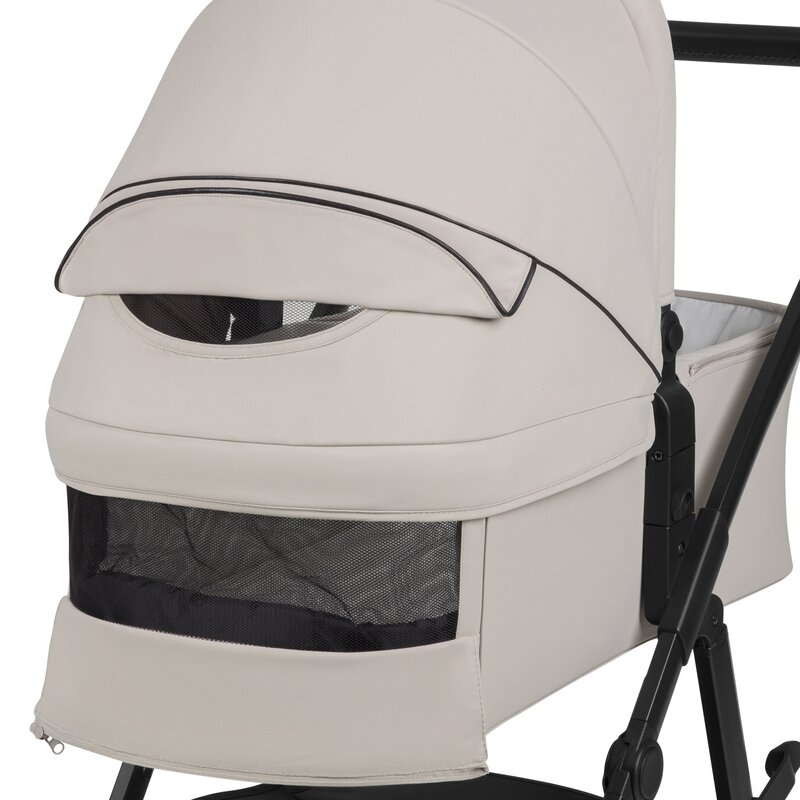 Carucior 2 in 1, Lionelo, Amber Plus, Cadru aluminiu, Cu landou intarit si salteluta moale, Reversibil, Maner ajustabil, Cu accesorii, Cu ventilatie panoramica 3D, Pana la 22 kg, EN1888-1, EN1888-2, EN1466, Bej