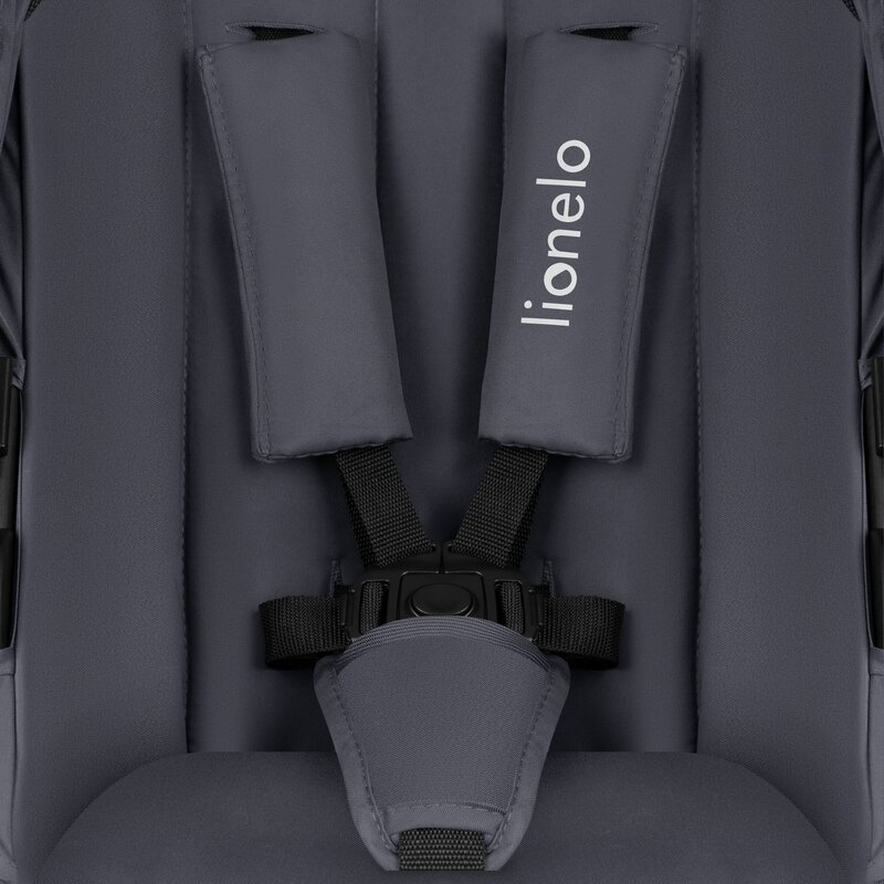 Carucior 2 in 1, Lionelo, Amber Plus, Cadru aluminiu, Cu landou intarit si salteluta moale, Reversibil, Maner ajustabil, Cu accesorii, Cu ventilatie panoramica 3D, Pana la 22 kg, EN1888-1, EN1888-2, EN1466, Gri inchis