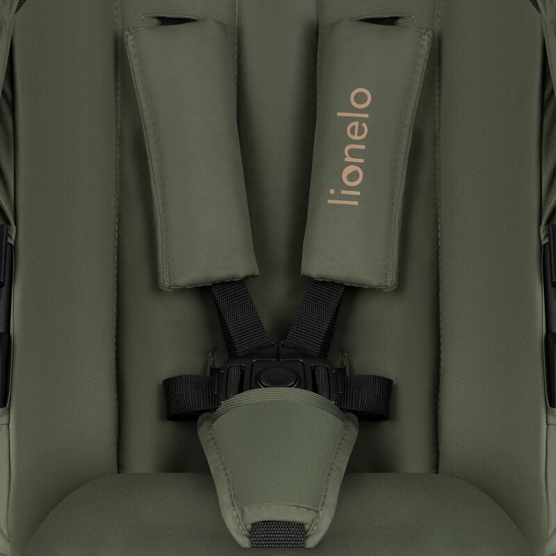 Carucior 2 in 1, Lionelo, Amber Plus, Cadru aluminiu, Cu landou intarit si salteluta moale, Reversibil, Maner ajustabil, Cu accesorii, Cu ventilatie panoramica 3D, Pana la 22 kg, EN1888-1, EN1888-2, EN1466, Verde