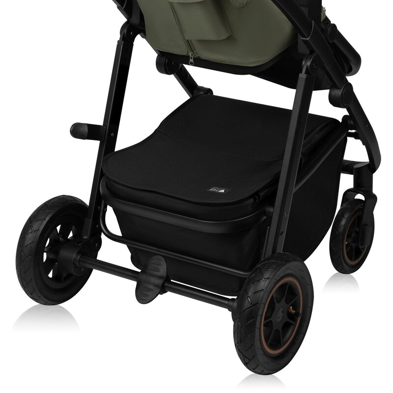 Carucior 2 in 1, Lionelo, Amber Plus, Cadru aluminiu, Cu landou intarit si salteluta moale, Reversibil, Maner ajustabil, Cu accesorii, Cu ventilatie panoramica 3D, Pana la 22 kg, EN1888-1, EN1888-2, EN1466, Verde