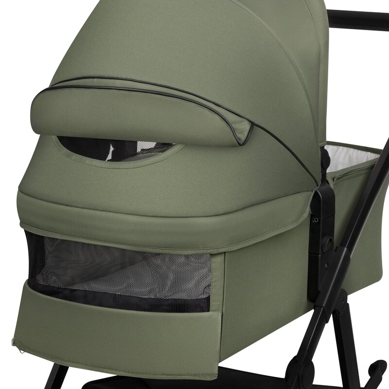 Carucior 2 in 1, Lionelo, Amber Plus, Cadru aluminiu, Cu landou intarit si salteluta moale, Reversibil, Maner ajustabil, Cu accesorii, Cu ventilatie panoramica 3D, Pana la 22 kg, EN1888-1, EN1888-2, EN1466, Verde