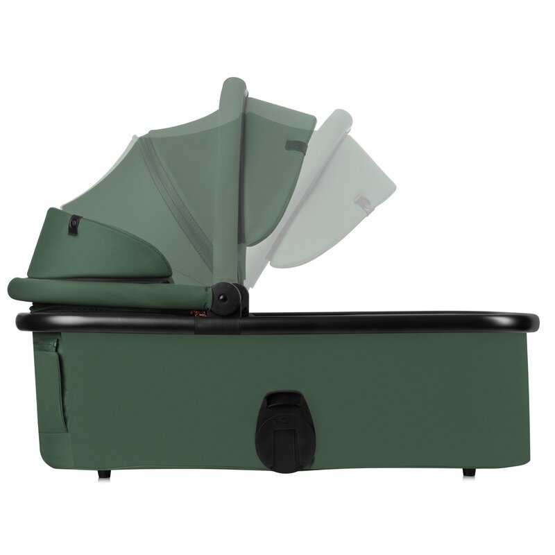 Carucior 2 in 1, Lionelo, Layla, Pana la 22 kg, Cadru aluminiu, Cu landou intarit si salteluta din spuma AirDots, Reversibil, Cu ventilatie 3D, Cu accesorii, EN1888-1, EN1888-2, EN1466, Verde