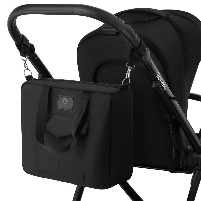 Carucior 2 in 1, Lionelo, Meril, Cu landou si scaun cu dimensiune XL, Reversibil, Cu sistem de ventilatie 3D, Cu accesorii, Pana la 22 kg, Conform cu EN1888-1 EN1888-2, EN1466, Negru