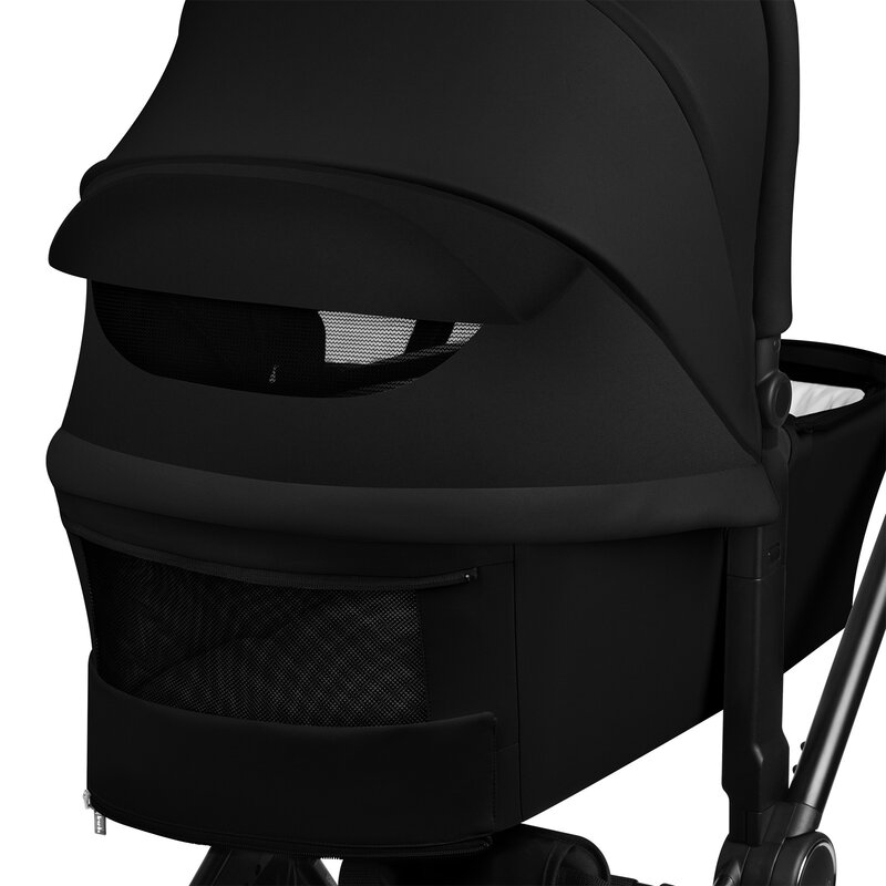 Carucior 2 in 1, Lionelo, Mika Plus, Cadru din aluminiu, Cu landou intarit si salteluta moale, Reversibil, Cu sistem de ventilatie 3D, Cu accesorii, Pana la 22 kg, Conform cu EN1888-1 EN1888-2, EN1466, Negru