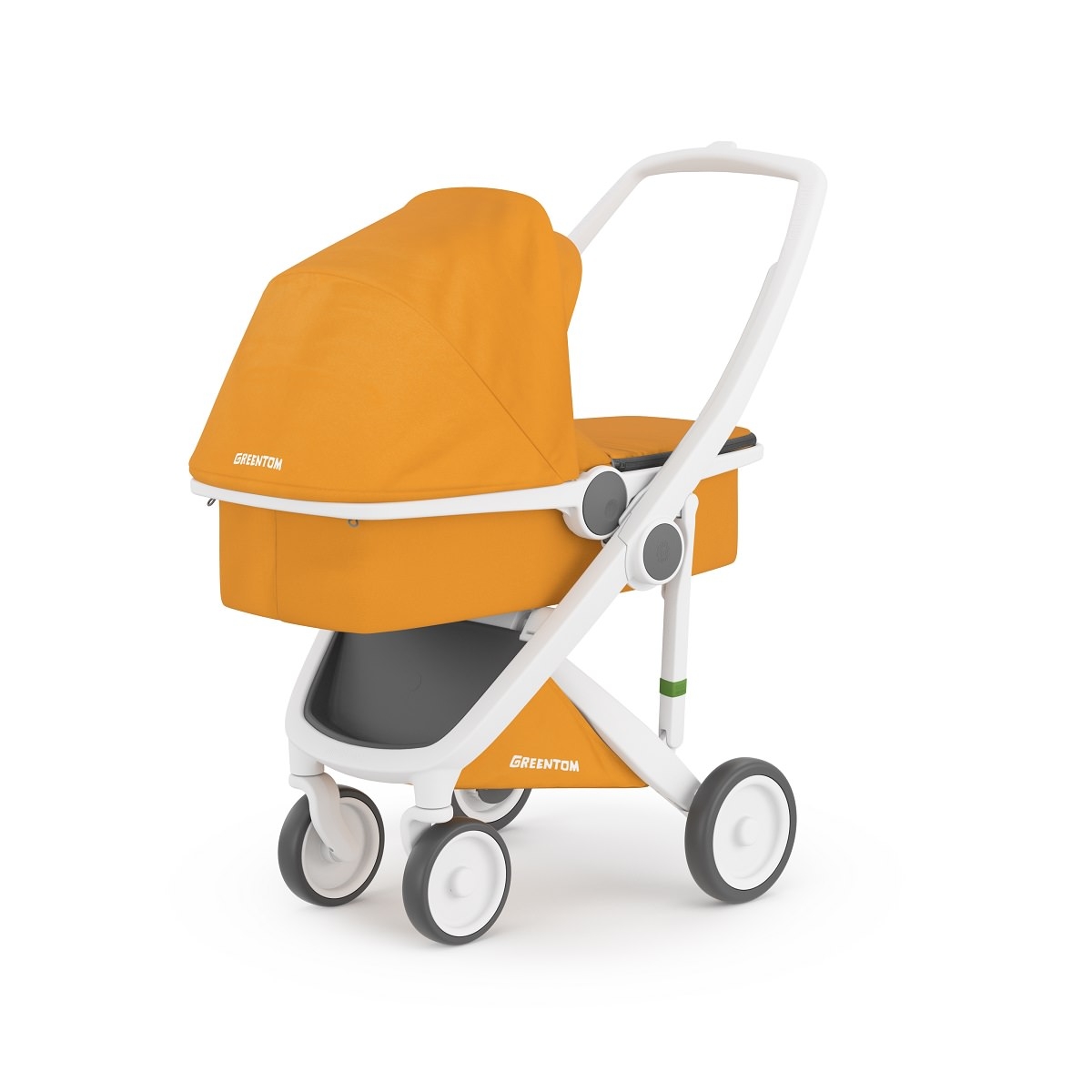 Carucior 2 In 1, Greentom, 100% Ecologic, White Sunflower