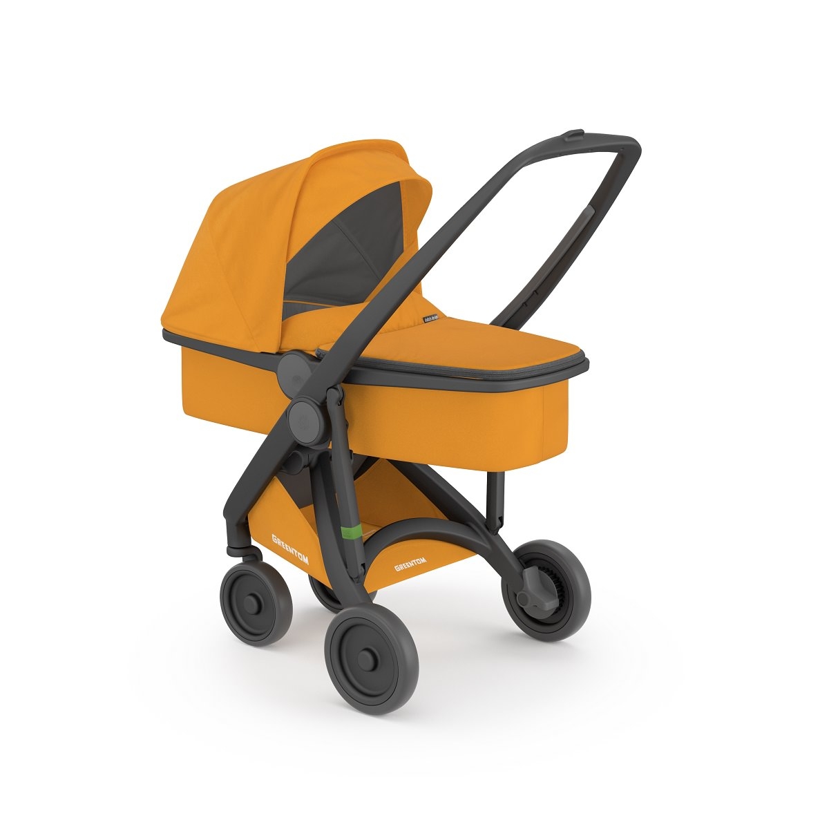 Carucior 2 In 1, Greentom, 100% Ecologic, Black Sunflower