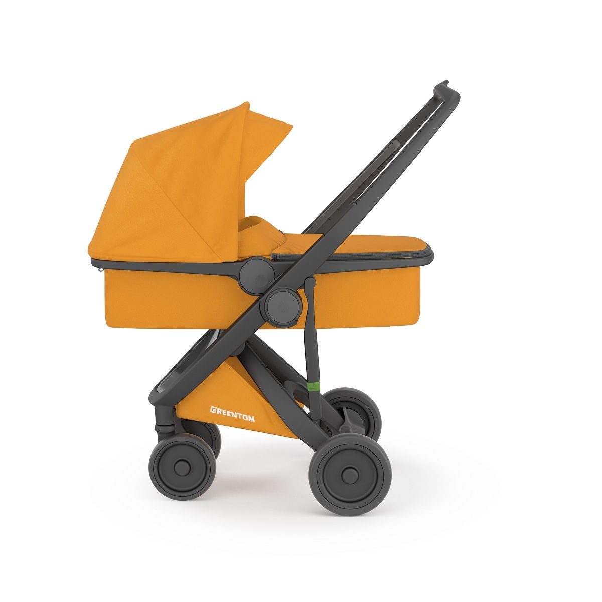 Carucior 2 In 1, Greentom, 100% Ecologic, Black Sunflower