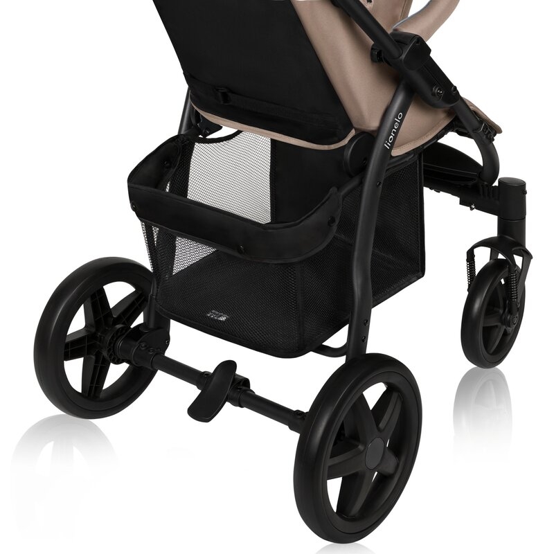 Carucior sport, Lionelo, Annet Plus, De la nastere, Cu accesorii si capotina XXL reglabila, 0 - 22 Kg, Conform cu standardele europene de securitate EN1888-1 si EN1888-2, Bej
