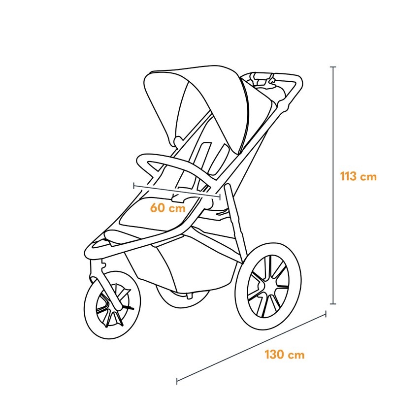 Carucior sport, Lionelo, Azura, Cu 3 roti, Cu baldachin XXL impermeabil, Pliere compacta, Pana la 22 kg, 6-48 luni, Conform cu standardele europene de securitate EN1888-1 si EN1888-2, Negru