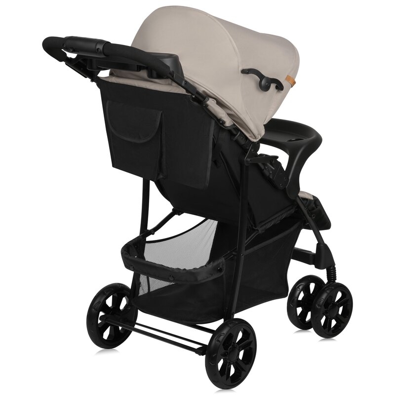 Carucior sport, Lionelo, Emma Plus, Cu tavita, 2 Suporturi pentru pahar, Geanta accesorii, Conform cu standardul european de securitate EN1888-1, Bej