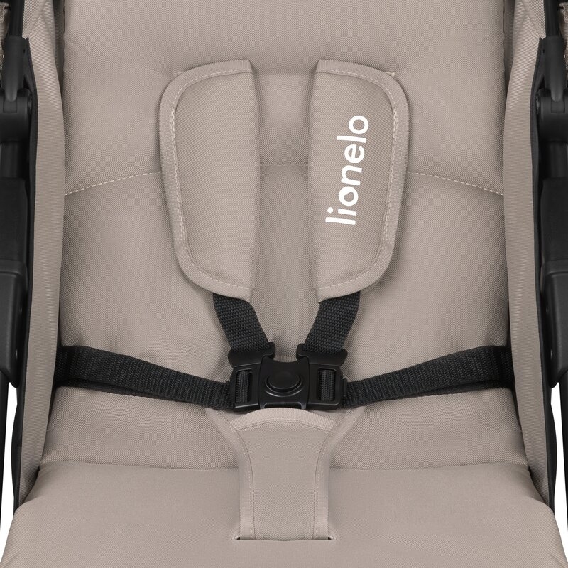 Carucior sport, Lionelo, Emma Plus, Cu tavita, 2 Suporturi pentru pahar, Geanta accesorii, Conform cu standardul european de securitate EN1888-1, Bej