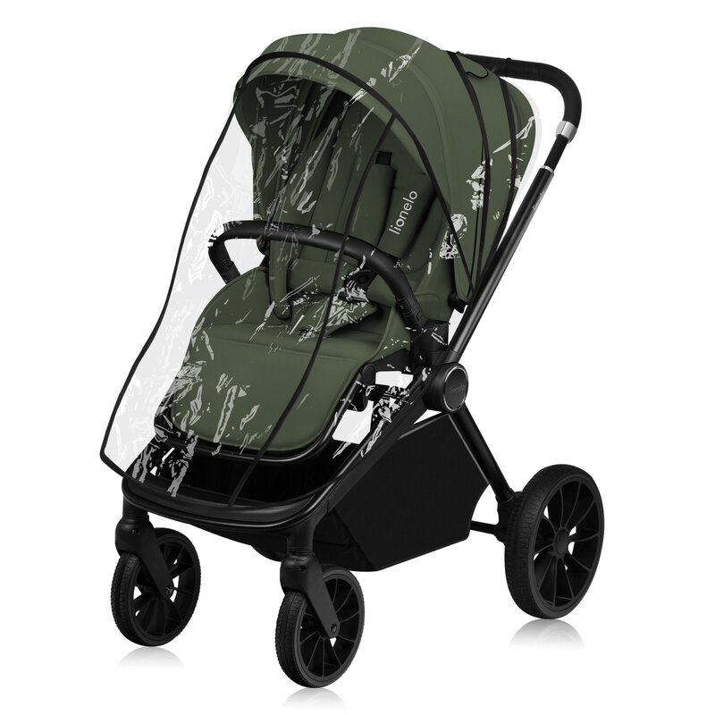 Carucior sport, Lionelo, Mika Plus, Cadru din aluminiu, Cu maner reversibil, Copertina XXL, Spatar reglabil in 3 pozitii, Cu accesorii, Pana la 22 kg, 6-48 luni; EN1888-1, EN1888-2 EN1466, Verde
