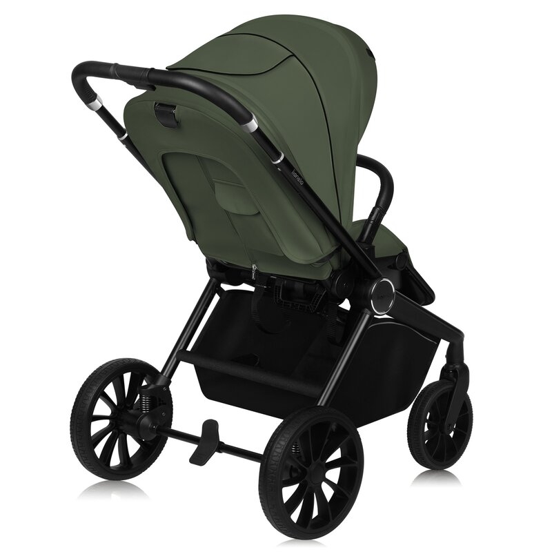 Carucior sport, Lionelo, Mika Plus, Cadru din aluminiu, Cu maner reversibil, Copertina XXL, Spatar reglabil in 3 pozitii, Cu accesorii, Pana la 22 kg, 6-48 luni; EN1888-1, EN1888-2 EN1466, Verde