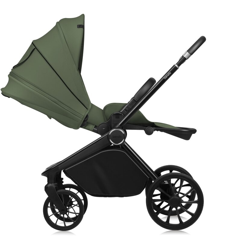Carucior sport, Lionelo, Mika Plus, Cadru din aluminiu, Cu maner reversibil, Copertina XXL, Spatar reglabil in 3 pozitii, Cu accesorii, Pana la 22 kg, 6-48 luni; EN1888-1, EN1888-2 EN1466, Verde