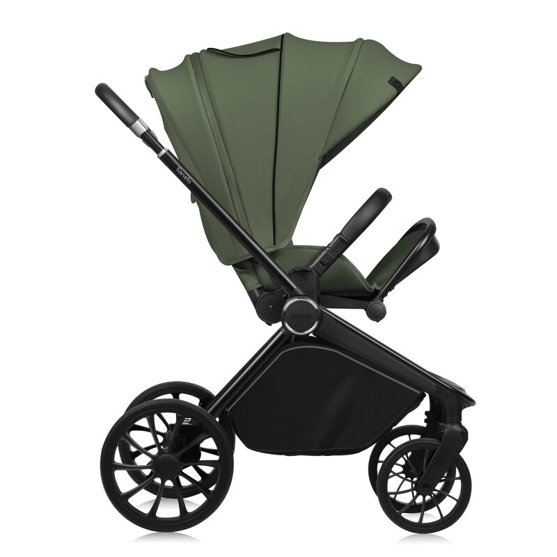Carucior sport, Lionelo, Mika Plus, Cadru din aluminiu, Cu maner reversibil, Copertina XXL, Spatar reglabil in 3 pozitii, Cu accesorii, Pana la 22 kg, 6-48 luni; EN1888-1, EN1888-2 EN1466, Verde