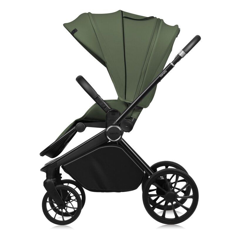 Carucior sport, Lionelo, Mika Plus, Cadru din aluminiu, Cu maner reversibil, Copertina XXL, Spatar reglabil in 3 pozitii, Cu accesorii, Pana la 22 kg, 6-48 luni; EN1888-1, EN1888-2 EN1466, Verde