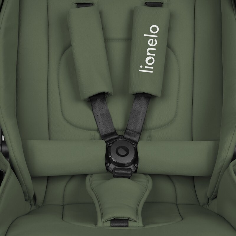 Carucior sport, Lionelo, Mika Plus, Cadru din aluminiu, Cu maner reversibil, Copertina XXL, Spatar reglabil in 3 pozitii, Cu accesorii, Pana la 22 kg, 6-48 luni; EN1888-1, EN1888-2 EN1466, Verde
