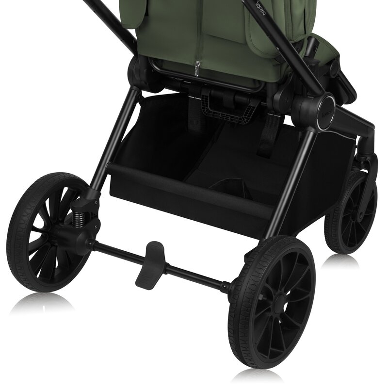 Carucior sport, Lionelo, Mika Plus, Cadru din aluminiu, Cu maner reversibil, Copertina XXL, Spatar reglabil in 3 pozitii, Cu accesorii, Pana la 22 kg, 6-48 luni; EN1888-1, EN1888-2 EN1466, Verde