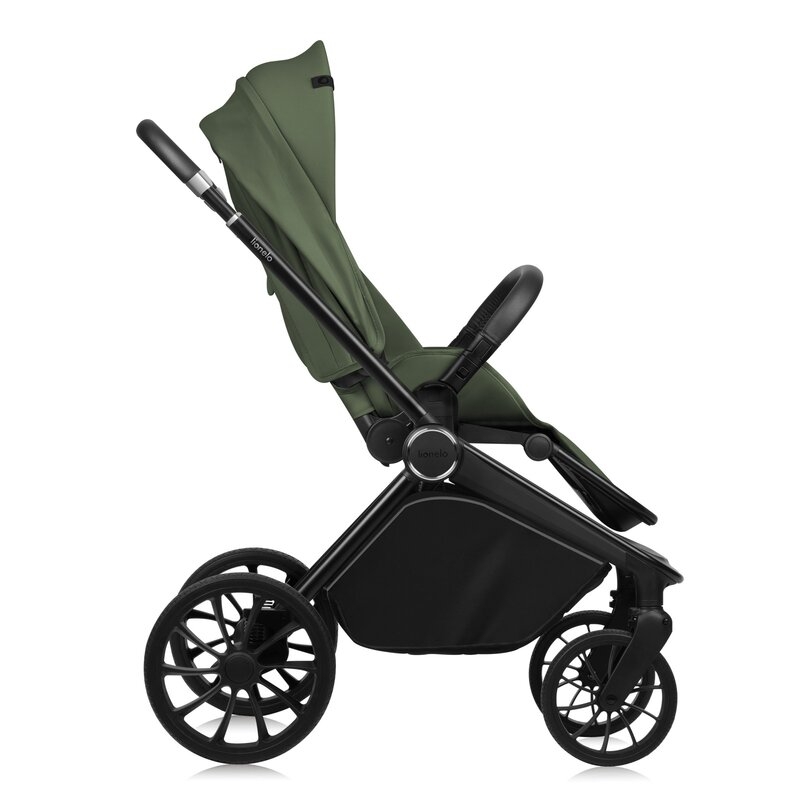 Carucior sport, Lionelo, Mika Plus, Cadru din aluminiu, Cu maner reversibil, Copertina XXL, Spatar reglabil in 3 pozitii, Cu accesorii, Pana la 22 kg, 6-48 luni; EN1888-1, EN1888-2 EN1466, Verde