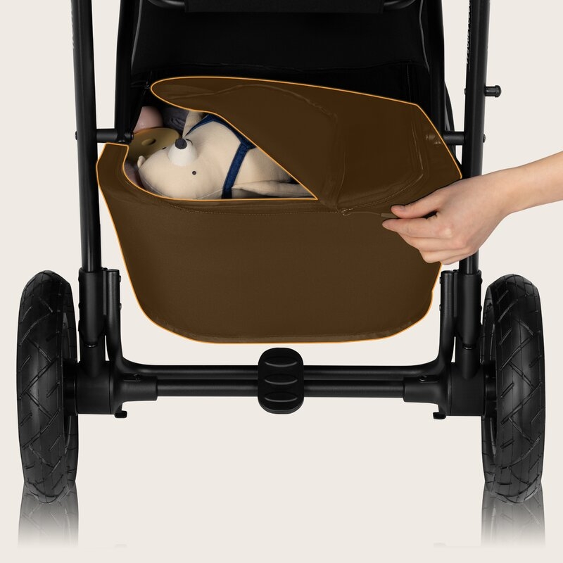 Carucior sport, Lionelo, Natt, De la nastere, Cu accesorii si capotina XXL reglabila, 0 - 22 kg, Conform cu standardele europene de securitate EN1888-1, EN1888-2, Bej