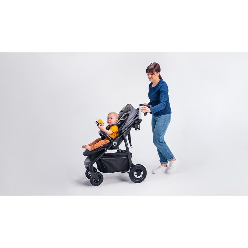 Carucior sport, Lionelo, Natt, De la nastere, Cu accesorii si capotina XXL reglabila, 0 - 22 kg, Conform cu standardele europene de securitate EN1888-1, EN1888-2, Bej