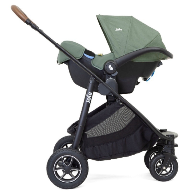 Carucior pentru copii multifunctional 3 in 1 Finiti Signature Pine/Laurel (Carucior Finiti Pine+ Landou Ramble XL Pine+ scoica i-Snug Laurel), Joie