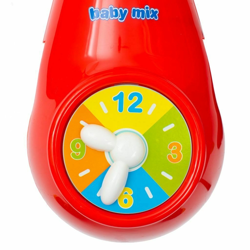 Carusel muzical pentru patut bebelusi, Cu proiectii, Cu melodii si sunete ale naturii, Cu 11 jucarii, Baby Mix, Red