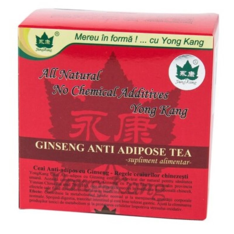 Ceai antiadipos cu Ginseng, 30 plicuri, Yong Kang
