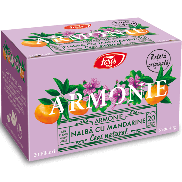 Fares - Ceai Armonie nalba cu mandarine 20plicuri