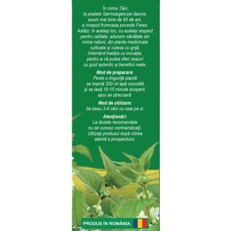 Ceai urzica moarta alba U94, 50 g, Fares