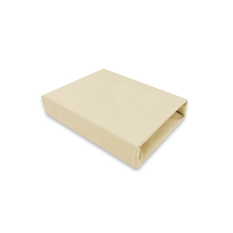 Cearceaf cu elastic, MimiNu, Jerse, Pentru pat 160x80 cm, Material certificat Oeko Tex Standard 100, Nugat