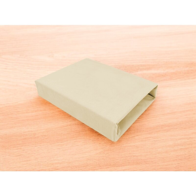 Cearceaf cu elastic, MimiNu, Jerse, Pentru patut 140X70 cm, Material certificat Oeko Tex Standard 100, Nugat