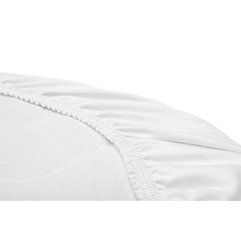 Cearceaf cu elastic, New Baby, Pentru landou, Din Bumbac, 35 x 75 cm, 0 luni+, White