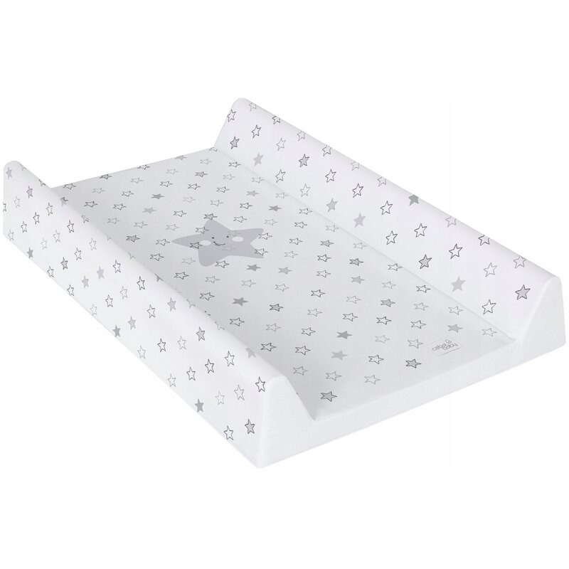 Ceba Baby - Saltea de infasat, Cu Intaritura, 70x50 cm, Happy Stars Grey