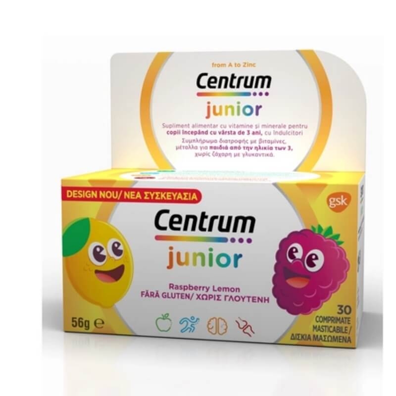 Centrum Junior Pro de la A la Zinc, 30 comprimate, GSK (Haleon)