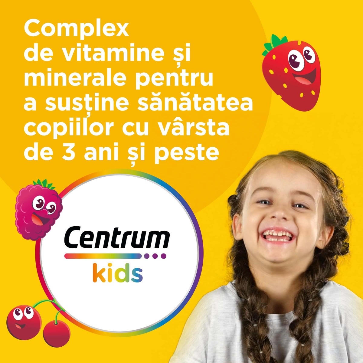 Centrum Kids VitaGummies Berry, 60 jeleuri, GSK (Haleon)