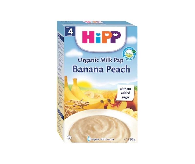 Cereale cu banane si piersici, 250g, Hipp