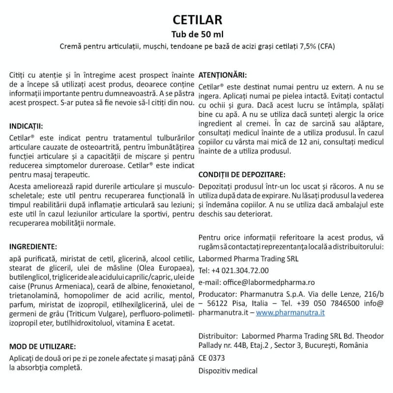 Cetilar crema, 50 ml, Labormed