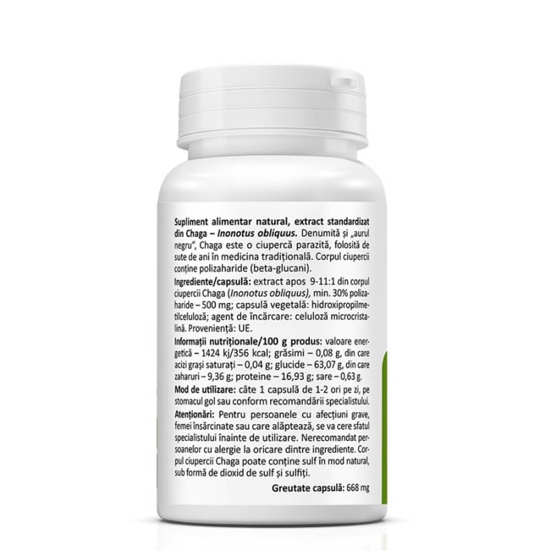 Chaga 500 mg, 30 capsule, Zenyth