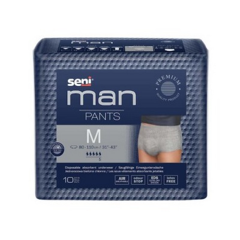 Chiloti pentru incontinenta urinara barbati Man Pants, M, 10 bucati, Seni