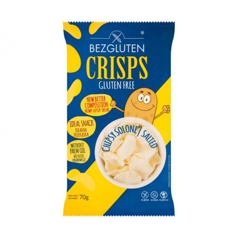 Chipsuri fara gluten cu sare, 70 g, Bezgluten