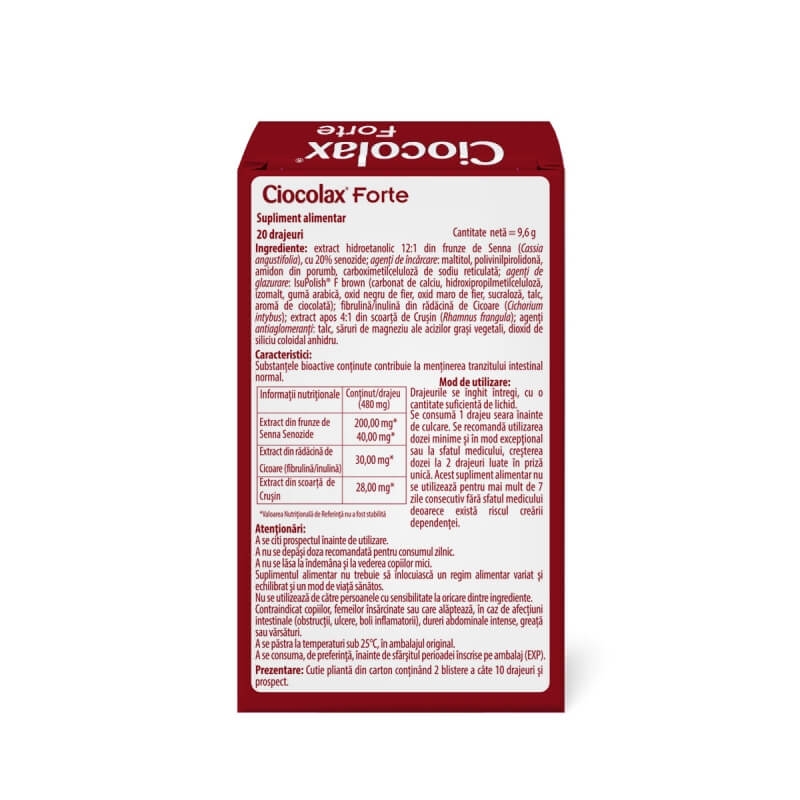 Ciocolax Forte, 20 drajeuri, Labormed