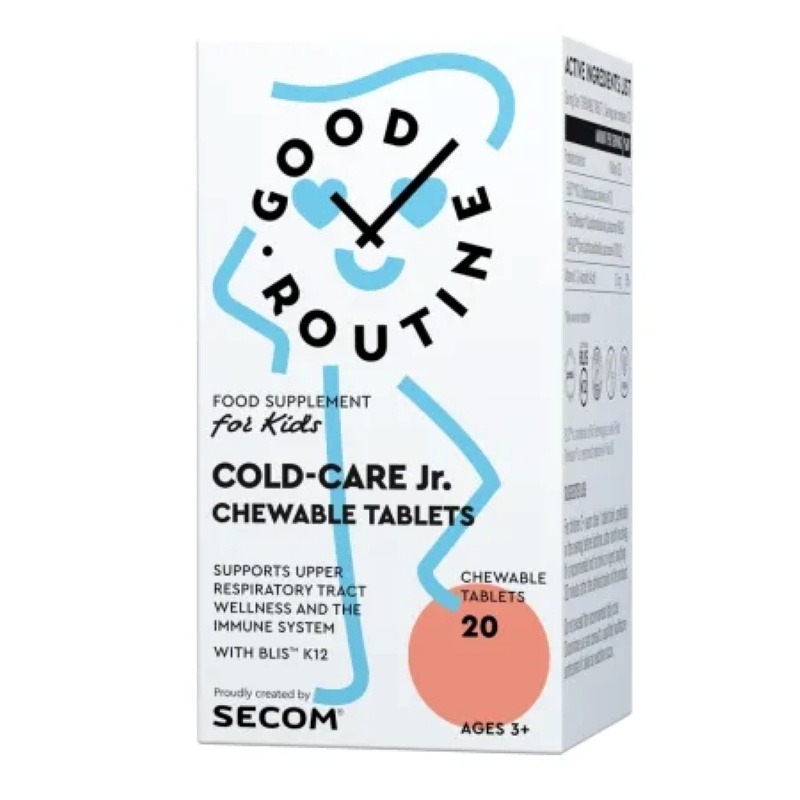 Cold-Care Jr Good Routine, 20 tablete masticabile, Secom