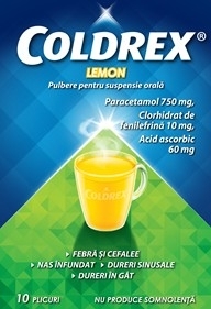 Coldrex Lemon, 10 plicuri, Perrigo